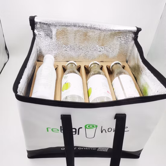 Ламинированная ПП нетканая сумка на 12 бутылок сепараторов термосумка для напитков