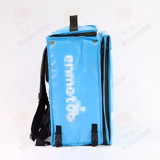 Синий цвет Glovo Многоразовый водонепроницаемый расширяемый термосумка для пиццы Доставка горячей еды Рюкзак для доставки Мотоцикл Велосипед Алюминиевая фольга Сумка-холодильник для обеда