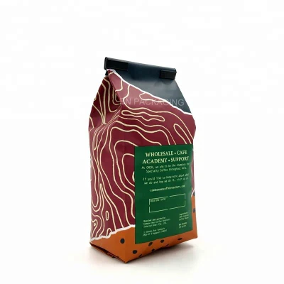 Пластиковый мешок для кофейных зерен на 6 унций, 8 унций, 12 унций с принтом на заказ, с боковой ластовицей и клапаном